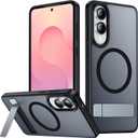 SPIDERCASE Magnetic for Samsung Galaxy S25 Edge Case, [Compatible with Magsafe][ Military Grade Drop Protection] with Invisible Stand Shockproof Slim Case for S25 Edge 5G,Black