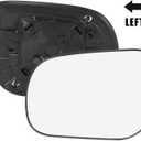 TOP-VIGOR 1-Pack Driver Side Heated Mirror Glass Compatible with 2006 2007 2008 2009 2010 2011 Toyota RAV4, Left Heated Mirror with Backing Plate, Replace 8796142790