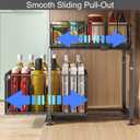 Under Sink Organizer, 2-Tier Multi-Use Kitchen and Bathroom Organizers and Storage, Slide Out Thickened Metal Under The Sink Organizer for Kitchen Bathroom Pantry (Style A White, 1 Pack)