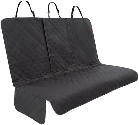 Lusso Gear Car Seat Cover for Dogs - Premium Waterproof Oxford Fabric - Universal Fit - Non-Slip Rear Cover & Protector, Car Accessories for Trucks & SUVs (Black)