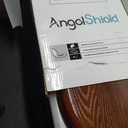Angel Shield Durable Wood Veneer Natural Toilet Seat Metal Hinged Easy Clean Anti-scratch American Standard(Elongated,Dark Walnut)