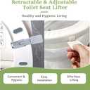 7 x Toilet Seat Handle Lifter  No Touch Toilet Lid Lifter Clip, Easy-Lift Toilet Seat Opener, Hygienic Plastic Toilet Tab for Bathroom, Kids, Adults  2-Pack White