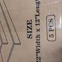 Wire Shelf Covers, 22"W x 12"D PVC Wire Rack Cover for Wire Shelving (5Pcs)