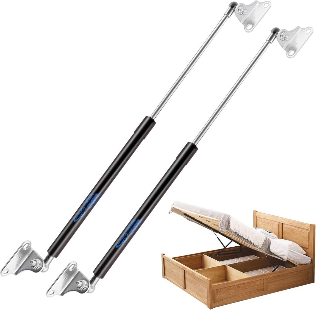20in 120LB Gas Struts for Heavy Lid with L Mounting Bracket Gas Shocks Lift Lid Gas Cylinder for Cabinets Tool Box Camper RV Heavy-Duty Floor Hatch Trap Door 2Pcs(Support Weight 105-135lb)