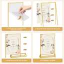PPH-Sisy Acrylic Sign Holder 8.5X11 Double-Sided Gold Picture Frames Clear Sign Holder for Flyer Holder Menu Holder Wedding Table Number Holder Photo Frame -6 Pack