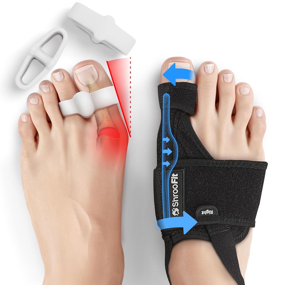 Bunion Corrector for Women Big Toe  2-Pack Adjustable Bunion Splints & Bunion Brace for Pain Relief and Toe Alignment  Day & Night Support for Hallux Valgus and Foot Discomfort  Also for Men