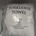 Turkuoise Soft & Absorbent Towel Robe, 100% Cotton Turkish Terry Cloth Kimono Bathrobes for Women (Medium, White)