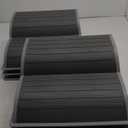 2-Step Modular Dog Ramp - Portable Non-Slip Stairs for Small Dogs with High Support, 9.5" D Lightweight Plastic Pet Steps Fits Staircase Indoor, Ideal for Elderly Injured Pets (6-Pack, Grey)