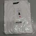 ZESICA Women's Casual Blouse Tops Puff Long Sleeve Button V Neck Hollow Out Eyelet Lace Embroidered Shirt Dressy (White, S)