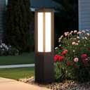 Landscape Path Light, 31.5" Driveway Lights Outdoor Waterproof, Modern Pathway Lamp 3000K LED Bollard Lighting High Voltage Wired Walkway Lantern for Outside Lawn Patio Garden Yard Commercial
