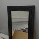 AAZZKANG Wall Mirror Black Rectangle Mirrors for Wall with Wood Framed Decorative for Bedroom Bathroom Living Room Farmhouse Entryway Hanging Small (16"L x 12"W)