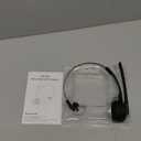 Trucker Bluetooth Headset with Microphone, Wireless Cell Phone Headset with Noise Canceling Mic Charging Base Mute Function for Home Office Call Center Skype (Black&Silver)