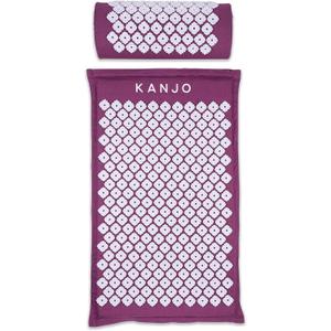 Kanjo Acupressure Mat and Pillow Set for Back Pain Relief & Neck Pain Relief, with Pressure Points for Muscle Pain Relief with Travel Bag - Amethyst