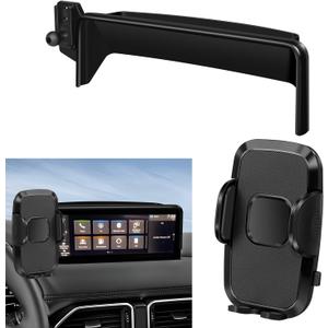 peleus Car Phone Holder for 2021-2025 Mazda CX-5 CX5 Car Mount for Mazda CX5 with 10.25-Inch Screen Fit for Most Smartphones Cell Phone Automobile Cradles Hands-Free 360 Degree Rotation