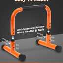 TABEKE Push Up Bar, 12" High Parallettes Bars & Dip Bar With Full-Cover Foam Handles, No Wobbling Calisthenics Equipment For Handstand, L-Sit, Gymnastics, Strength Training Home Gym