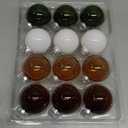 12 Pcs 2.36 Inch Glass Christmas Ball Ornaments Glass Christmas Tree Decorations Hanging Xmas Decorations for Xmas Trees Holiday Party Wedding Party, 4 Colors, Green, White, Khaki, Brown