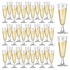 SUREHOME Plastic Champagne Flutes 40 Pack Disposable Champagne Glasses 5oz Clear Plastic Mimosa Glasses Wedding Cocktail Cups Bulk for New Years Eve Party Supplies 2025 Engagement Birthday Decorations
