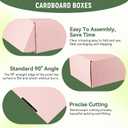25 Pack 12"x9"x4" inch Shipping Boxes Pink Corrugated Cardboard Box for Small Business, Mailer, Shipping, and Packing