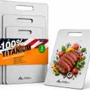 Titanium Cutting Board Set of 3, 100% Pure Titanium Kitchen Chopping Boards, Non-Toxic, Double-Sided Food Grade Chopping Board for Meat, Fruit & Daily Cooking（14"x10"+18"x12"+12"x9"）