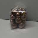 Christmas Ornaments Set with 36pcs Shatterproof Christmas Tree Decorations Multi-Size Christmas Ball Ornaments with 7 Styles Brown