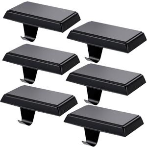 WYTAOHZL 6PCS Christmas Stocking Holders Metal Hangers Mantle Hangers Hooks Stocking Holder for Holiday Xmas Fireplace Stair Indoor Decor Black