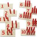 Counting and Educational Montesorri Toys Wood Sticks Counting Learning Board Maths Learning Toy