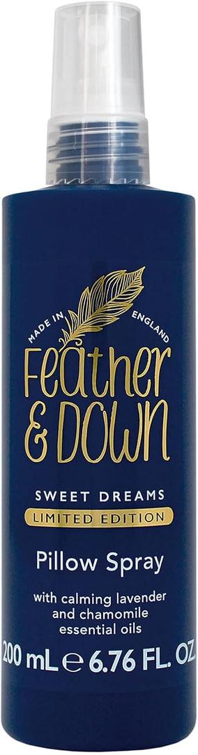 Feather & Down 200ml Sweet Dream Pillow Spray, with Calming Lavender & Chamomile Essential Oils, Encouraging Calm, Tranquility & a Restful Night's Sleep, Vegan & Cruelty Free