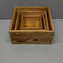 4 Pcs Buffet Risers, Wood Food Riser Dessert Display Stand for Party Wood Cupcake Stands Nesting Box for Display (Lightly Burnt)