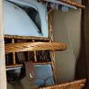 Juvale Picnic Basket for 4-21 x 10.3 x 14.5 in, Brown, Rustic - Wicker Picnic Basket Set with Insulated Cooler Bag, Ceramic Plates, Utensils &  Glasses
