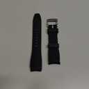 Hadley Roma MS3371RA 200 Black Silicone Watch Band (20mm)