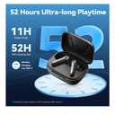 EarFun Air Pro 4 Adaptive Hybrid Noise Canceling Wireless Earbuds, Qualcomm Snapdragon Sound, aptX™ Lossless, 6 Mics AI CVC 8.0 Call, LDAC Hi-Res Audio, 52H Playtime, Bluetooth 5.4, in-Ear Detection