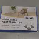 Ansible 24 Pcs Chair Leg Floor Protectors Square, Silicone Felt Furniture Leg Pads Caps Covers for Hardwood Floors (Fit:1-1/16" to 1-5/8") (Clear)