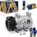 AISIN AFTERMARKET ACCT-00559 Air Conditioner AC Compressor - Compatible with Toyota Tacoma 2005-2015 2.7L 4.0L - with 7-Pulley Groove, with Clutch