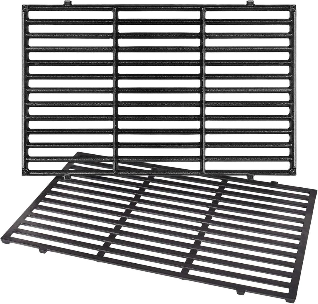 7524 Grill Grates Replacement for Weber Genesis 300 series, Genesis E310 E320 E330 S310 S320 S330 Gas Grill, 19.5" x 12.9" Porcelain-Enameled Cast-Iron Cooking Grates for Weber Parts 7524 & 7528, 2-Pack