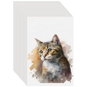 100PCS 9x6 Watercolor Paper Bulk, 140lb/300g Cold Press Thick Water Color Paper Pad for Child Adult, White Art Paper for Drawing Painting Markers Gouache, Textured Cotton Paper Sheets