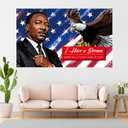 MLK Day Banner Backdrop, I Have A Dream Inspirational Quote Design, 71 x 43 Inches, Indoor Decorative Banner for Home, Classroom, Office (Blue and Red 02)