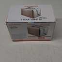 Toaster 2 Slice, Retro Cream White Stainless Steel Toaster with Defrost Bagel Cancel Function & 6 Shade Settings (Rose Gold)
