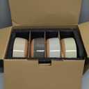 Set of 4 Porcelain Bowls, 25oz - Microwave, Dishwasher & Oven Safe for Soup, Cereal, etc. (Assorted Neutrals)