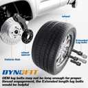 Dynofit M12x1.5 Lug Bolts Compaible with BMW, 45mm Shank Extended Aftermarket ET Wheel Bolts for E82 E88 E91 E92 E93, 12x1.5 Conical Seat Shiny Extended Wheel Studs for 20mm Spacer