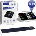 GUAEVER Blood Pressure Monitor Rechargeable Upper Arm Blood Pressure Monitors for Home Use Large Screen Bp Machine with 8.7"-16.5" Bp Cuff, 2x120 Memory, Voice Broadcast Bp Monitor (Black)