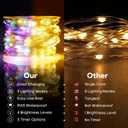 Christmas Lights, 206FT 600LED Outdoor String Lights Plug in, Waterproof Twinkle Fairy Light, Color Changing, 11 Lighting Modes, Timing, for Party House Yard Bedroom- Warm to Multicolor