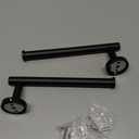 NearMoon Hand Towel Holder/Towel Ring, Thicken Stainless Steel Hand Towel Bar for Bathroom, Rustproof Wall Mounted Towel Rack, Contemporary Style Bath Accessories, 9 Inch (2 Pack, Matte Black)