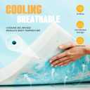3 Inch Mattress Toppers Memory Foam Cooling Gel Infused for Enhanced Comfort, CertiPUR-US Certified Breathable Bed Topper Pad with Support for Sleeper, Full