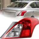 Right USA Type W/o Side Light Tail Light Assembly Compatible With 2012-2019 Nissan Versa Sedan Tail Lamp Without Bulb Harness Outer Rear Light Right Passenger Side Replacement NI2801194 265503AN0A