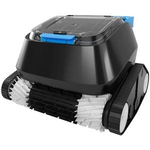 8streme Black Pearl Ultra Robotic Pool Cleaner – Battery-Powered Inground Vacuum for Pools Up to 10 Ft Deep – Wall Climber – 150 Min Runtime – 7 Quart Top Load Filter –