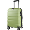 KROSER Hardside Expandable Carry On Luggage with Spinner Wheels & Built-in TSA Lock, Durable Suitcase Rolling Luggage with USB Port, Carry-On 20-Inch, Green
