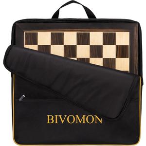 BIVOMON 21.25’’ Wooden Chess Board Professional Tournament Chess Board with 2.2" Squares Large Chess Family Outdoor Board Games (Chess Boards Only), 21.25 inches x 21.25 inches x 2.25 inches