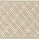 SlipToGrip Plaid Indoor Outdoor Door Mat, 42" x 35", Light Beige, 2 Pack