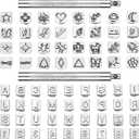 70 Pieces Leather Stamping Tools, Leather Stamping Kit with 2 Pcs Punch Tools, 68 Pcs Metal Letters, Numbers and Professional Capital Letter Pattern Craft Stamps Punch Set Tool