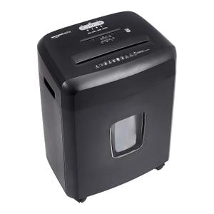 Amazon Basics 18 Sheet Cross Cut Paper, CD, and Credit Card Shredder with 6 Gallon Bin, 30 Minutes Continuous Run Time, Black